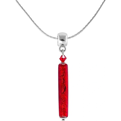 Lampglas Úchvatný náhrdelník Red Gold s 24 karátovým zlatom v perle NPR1