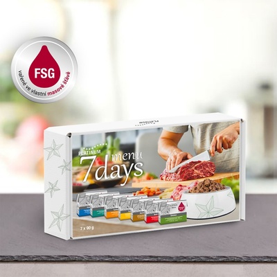 Platinum Natural Adult 7days Menu box MIX príchutí 7 x 90 g