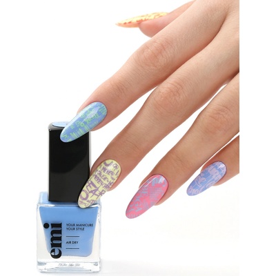E.Mi Nail Polish for Stamping Gel Effect na razítkování Light Blue 10 9 ml