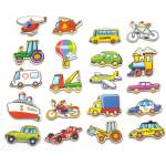 Viga Toys Дървени магнитни фигурки, Viga - Превозни средства (58924)