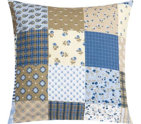 Bellatex Adéla vankúš patchwork modrý 40x40