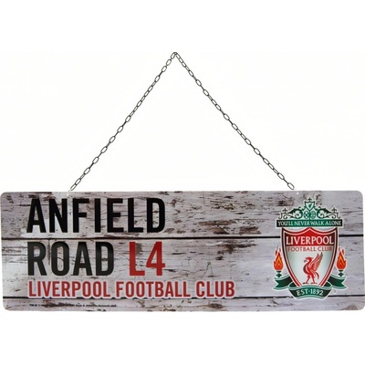 Plechová cedule Liverpool FC, šedá, 40x18cm