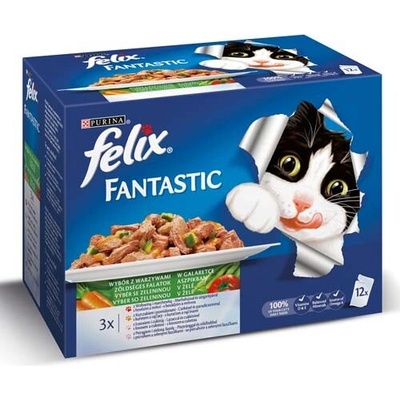 FELIX DUO Multipack lahodný výběr se zeleninou 12x100 g