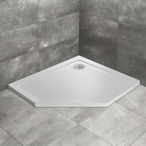 Radaway Петоъгълно душ корито Radaway Doros PT E Stone 100x80 см бял акрил дясно (SDRPT1080-01-04SR)