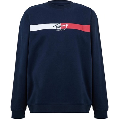 Tommy Hilfiger Блуза Tommy Jeans Men's Regular Sign Crew Sweatshirt - Dark Night Navy