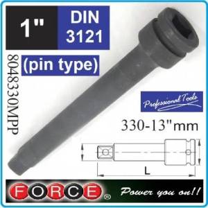 FORCE Удължител за вложки 1" ударен, 330мм 8048330MPP Force