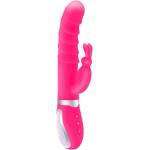  Мулти-функционален вибратор Медицински силикон "deluxe hot pink" 23 см