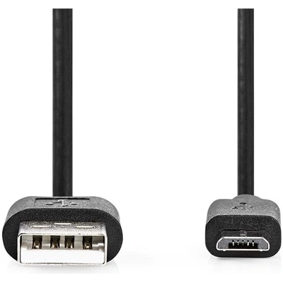 Nedis CCGL60501BK10 USB micro B (micro USB) кабел, USB 2.0 USB-A щепсел USB Micro-B щепсел 7, 5 W 480 Mbps. 1 м (CCGL60501BK10)