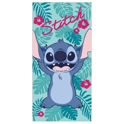 CurePink ručník osuška Disney Lilo & Stitch Stitch 70 x 140 cm