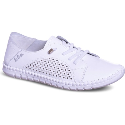 Lee Cooper Dámské kožené polobotky LCW26154253 bílá bílá – Zboží Dáma