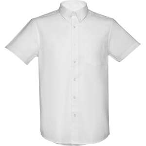 THCLOTHES Мъжка риза London с къс ръкав - бяла оксфорд риза за сервитьори и офис | VVMstore (62052000)
