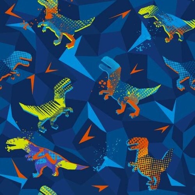 Pro Háčkování Zimní softshell Neon dinosauři