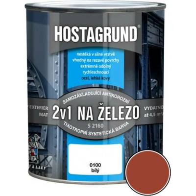 Barvy a laky Hostivař 2v1 S2160 0,6l červenohnědý 0840