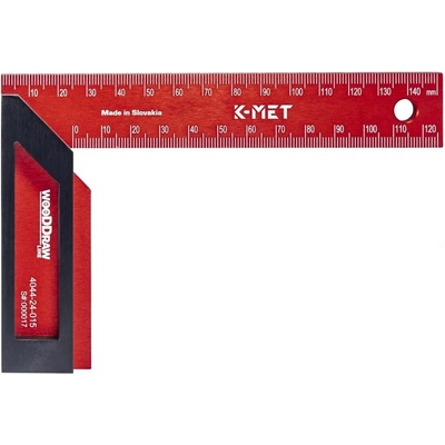 Kinex Дърводелски прав ъгъл от алуминиева сплав K-MET 4044-24-015 - 150x100 mm, ±0.025 mm (4044-24-015)