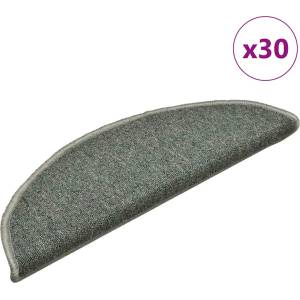 vidaXL Изтривалки за стълби, 30 бр. , 56x17x3 см, тъмнозелени, полукръгли (3365741)