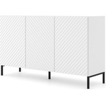 BIM Furniture Комод surf 3d 150 см, бял мат, черни крака (surfcab150wblegs)