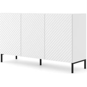 BIM Furniture Комод surf 3d 150 см, бял мат, черни крака (surfcab150wblegs)