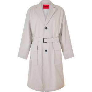 Hugo Men's Mars2421 Overcoat - Pastel Grey