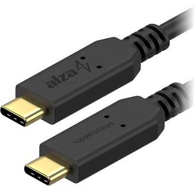 AlzaPower APW-CBTC3005B Core USB-C to USB-C 3.2 Gen 1, 100W, 0.5m, černý
