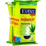 Event Антибактериални мокри кърпички Event - Алое вера, 3 x 15 броя (2EV02ANT107ALV015A) - ozone