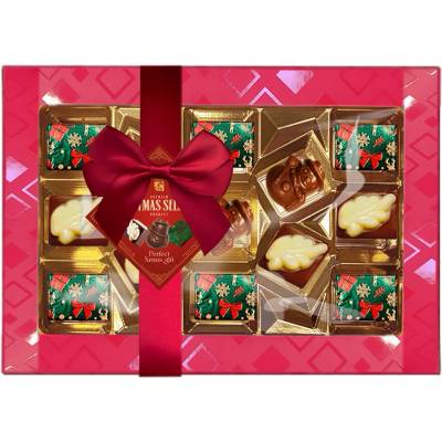 Emoti de chocolat Dárkové vánoční balení belgických pralinek 195 g