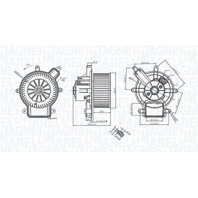 Vnitřní ventilátor MAGNETI MARELLI 069412398010