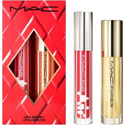 MAC Cosmetics Holiday Blowing Air Kisses Glossy Lip Duo подаръчен комплект за устни