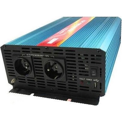 Carspa P2000UR-12 12V/230V+USB 2000W,čistá sinusovka