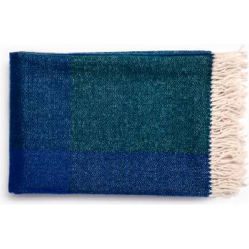 tre Карирано одеяло Blend Throw зелено-бяло (BT152GW)