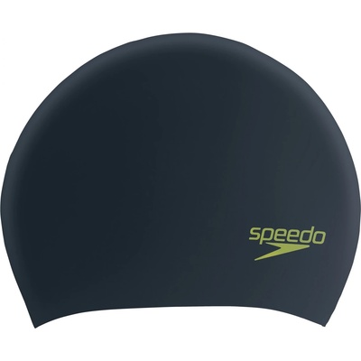 Шапка за плуване Speedo Long Hair Cap Junior Swim cap - Black / Acid Green - размер One Size (581-0063-0211)