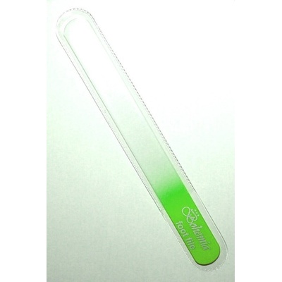 Bohemia Crystal pilník na nechty velký sklenený 200 mm sv. zelený