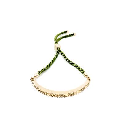 BS19DO2VE bracelet - Golden (Silver / Green)
