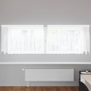 vidaXL Перде от дантела Бяло 120 x 300 cm Полиестер (4107893)