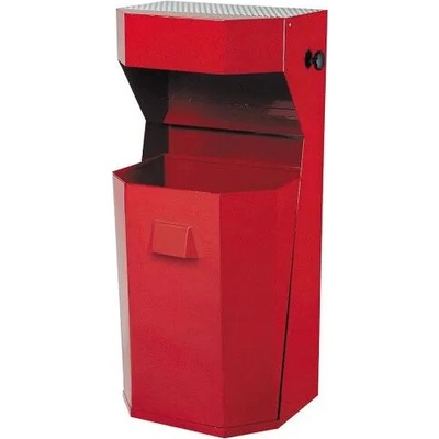 Manutan Expert Chafer s popelníkem, 50 l, červený
