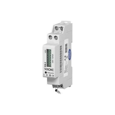 1-fázový indikátor spotřeby elektrické energie, 40A, pulzní výstup, 1 modul, DIN TH-35mm