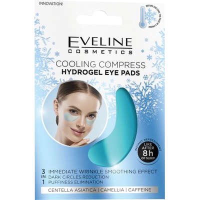 Eveline Hydra Expert hydrogélová maska na očné okolie s chladivým účinkom 2 ks