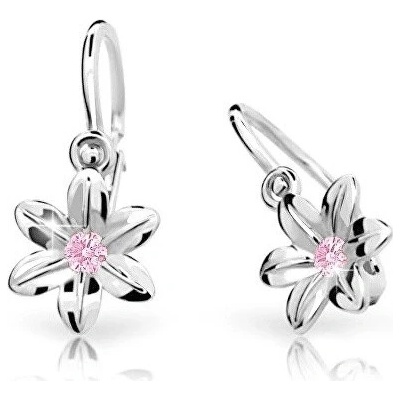 Cutie Jewellery detské náušnice z bieleho zlata C1993-10-X-2 ružová