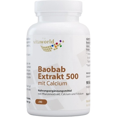 vitaworld Baobab extract 500 mg | with Calcium [90 капсули]