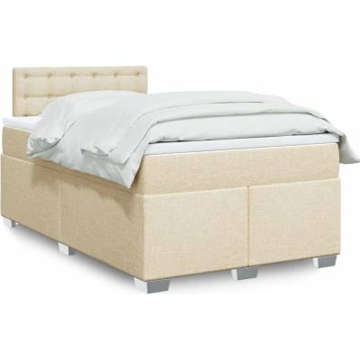 Petrashop 3288146 Boxspring postel s matrací krémová textil Krémová