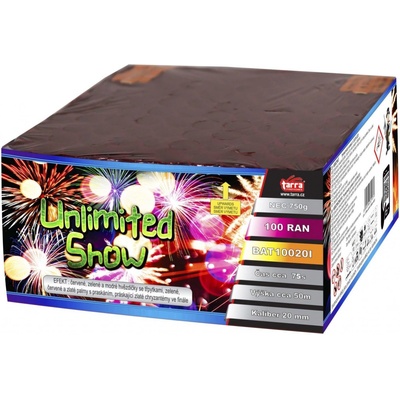 Ohňostroj Baterie výmetlic UNLIMITED SHOW 100 ran 4 1 Čína BAT10020I