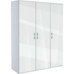 Bogdan Furniture G Трикрилен гардероб Мебели Богдан, модел BM-Ava 3, бял гланц