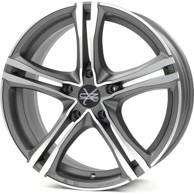 Oz X5B 7x16 5x112 ET48 matt graphite diamond cut