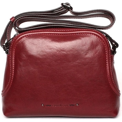 Gianni Conti luxusní tmavěkožená crossbody kabelka 257 červená