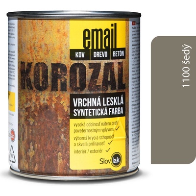 Slovlak Korozal Email 0,75 kg Šedý