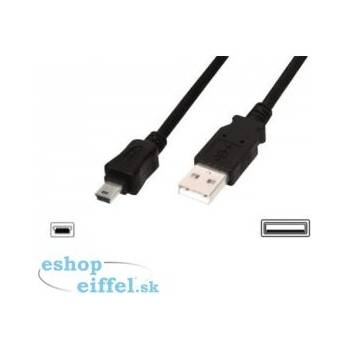 Digitus AK-300130-010-S USB 2.0, type A - mini B (5pin) M/M, 1m, černý