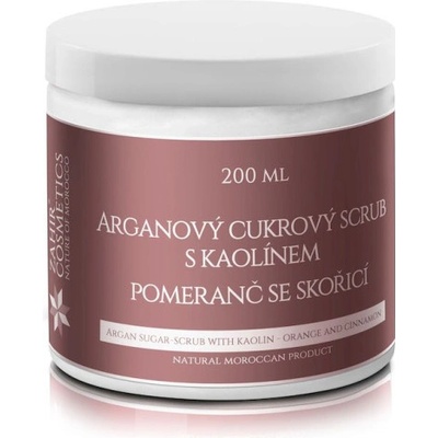 Zahir cosmetics Arganový cukrový scrub s kaolínem 200 ml