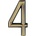 Číslica "4" 75mm bronz Bronz