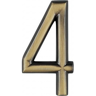 Číslica "4" 75mm bronz Bronz
