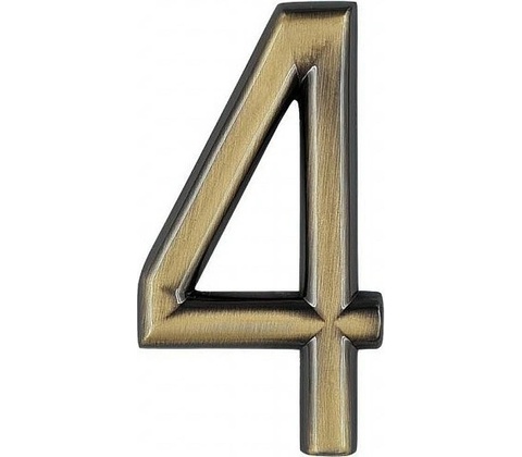 Číslica "4" 75mm bronz Bronz