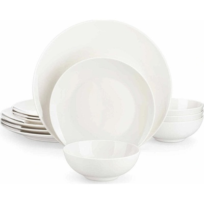 MALACASA JERA jedálenská sada kostný porcelán 12 ks